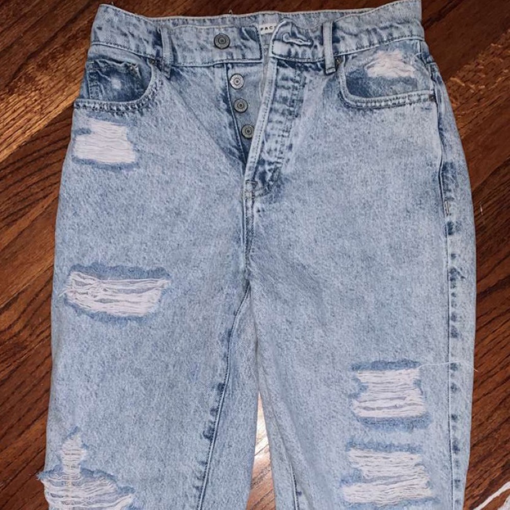 light blue pacsun ripped jeans